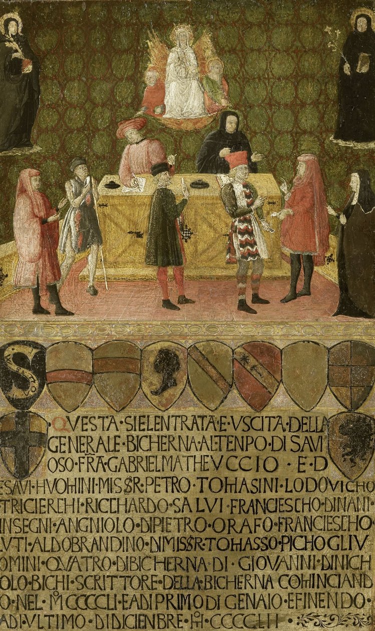 Kontoret for skatteforvaltningen (Biccherna) i Siena af Anonymous