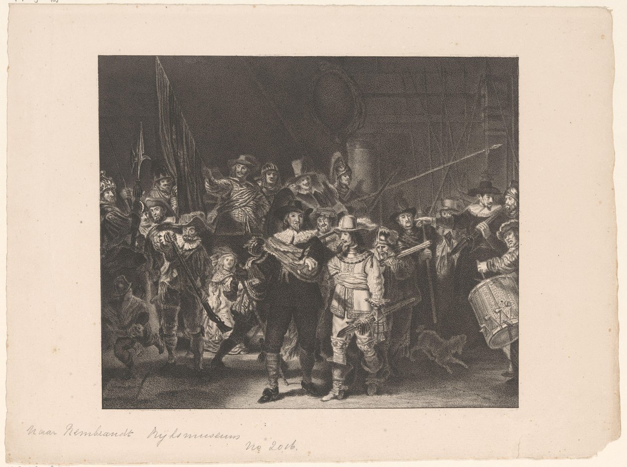 Officerer og andre bevæbnede mænd fra distrikt II i Amsterdam ledet af kaptajn Frans Banninck Cocq og løjtnant Willem van Ruytenburch, kendt som 