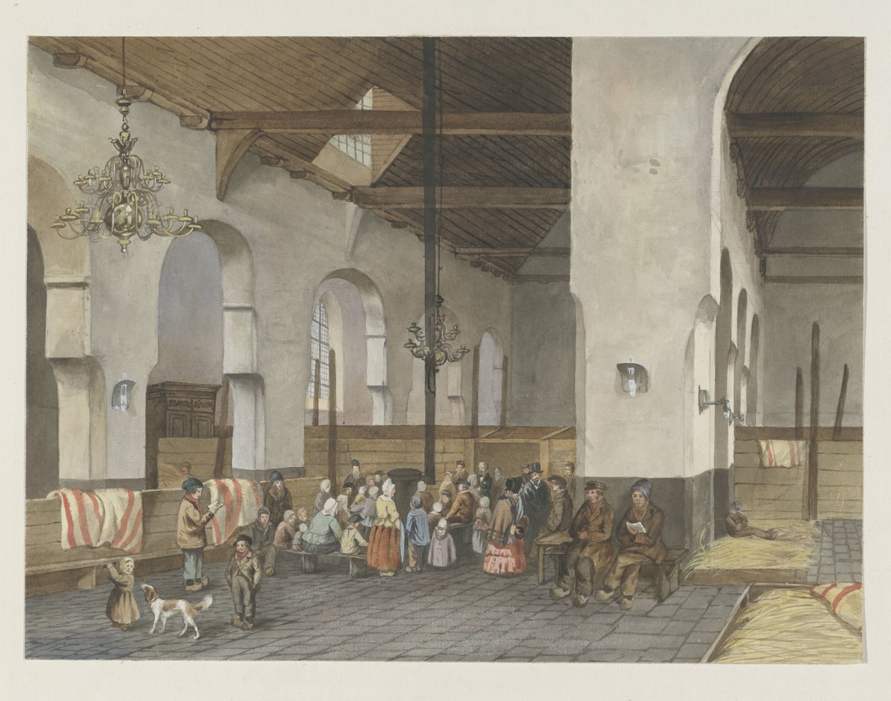 Modtagelse af Veenendaler i Geertekerk i Utrecht, 1855 af Anonymous