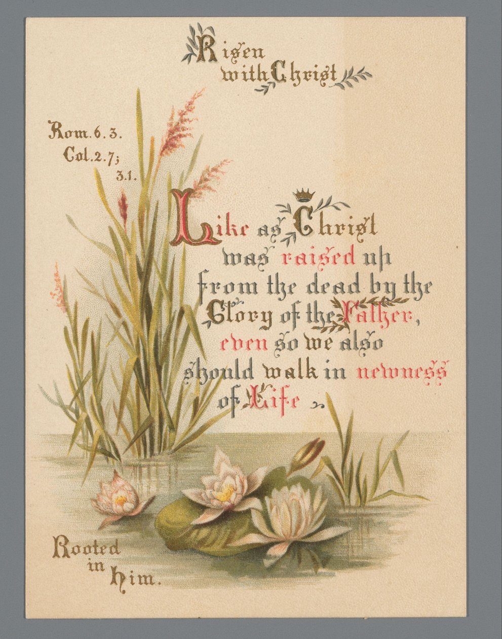 Påskekort for 1883 af Anonymous