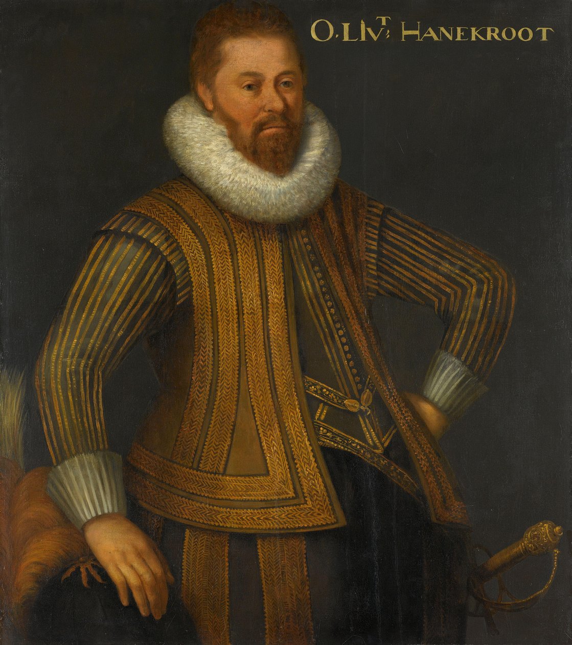 Portræt af Eberhardt Hanekrodt (Evert Hanecrot), kaptajn for et kompagni af Ernst Casimir fra Nassaus Regiment af Anonymous