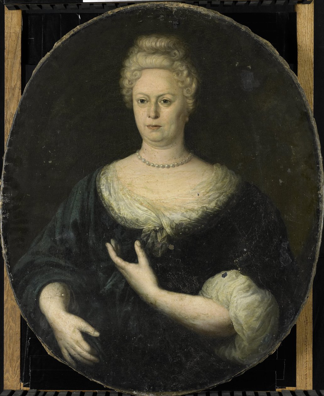 Portræt af Elisabeth van Oosten (1660-1714). Abraham van Riebeecks hustru af Anonymous