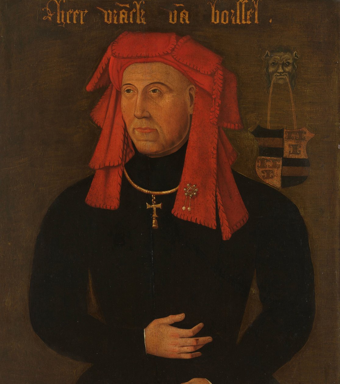 Portræt af Frank van Borselen, Lord of Sint Maartensdijk og Stadtholder af Holland, fjerde mand af Jacoba af Bayern, grevinde af Holland og Zeeland (Jacqueline, grevinde af Hainaut) af Anonymous