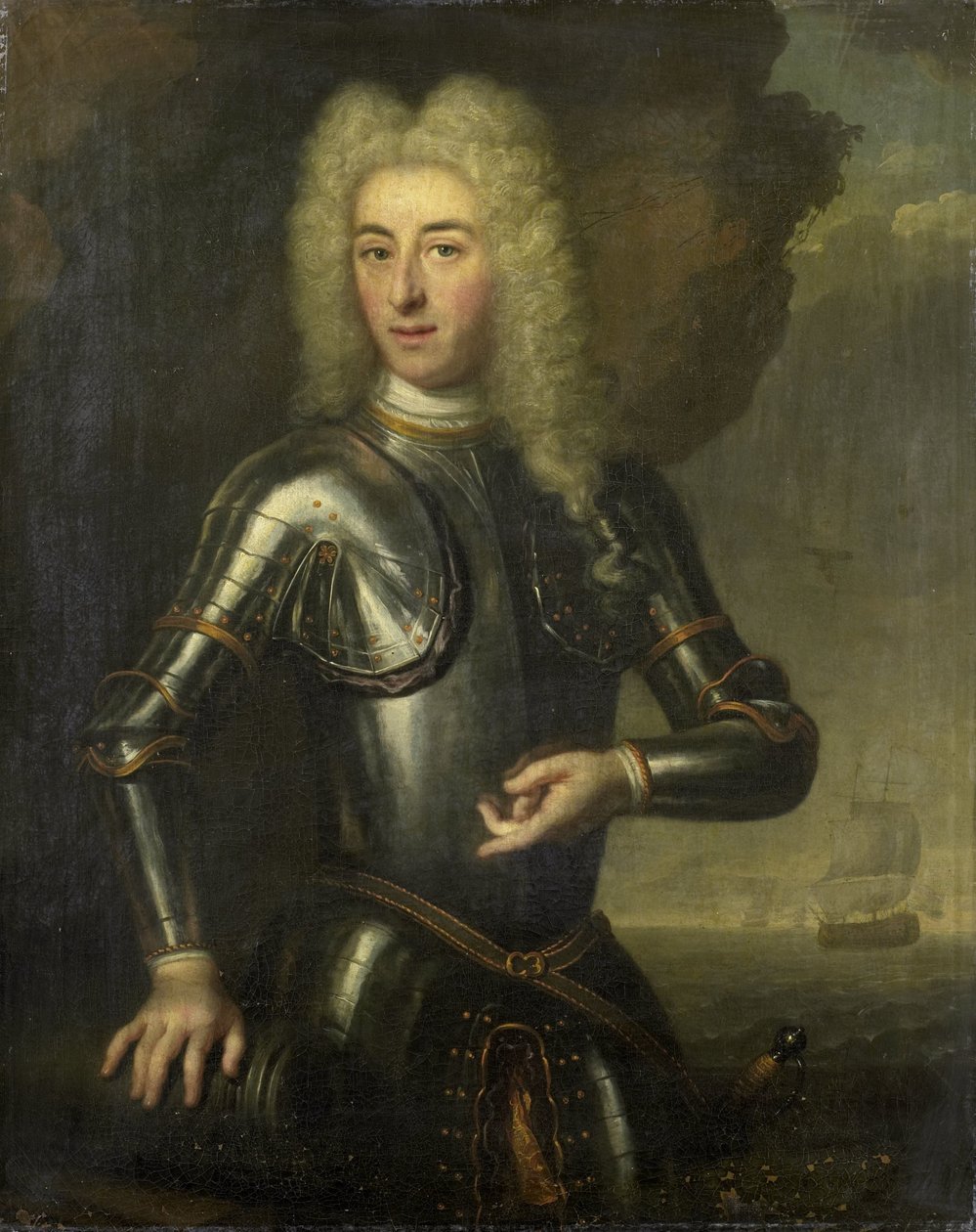 Portræt af Hendrik Lijnslager, søkaptajn hos Admiralitetet i Amsterdam af Anonymous