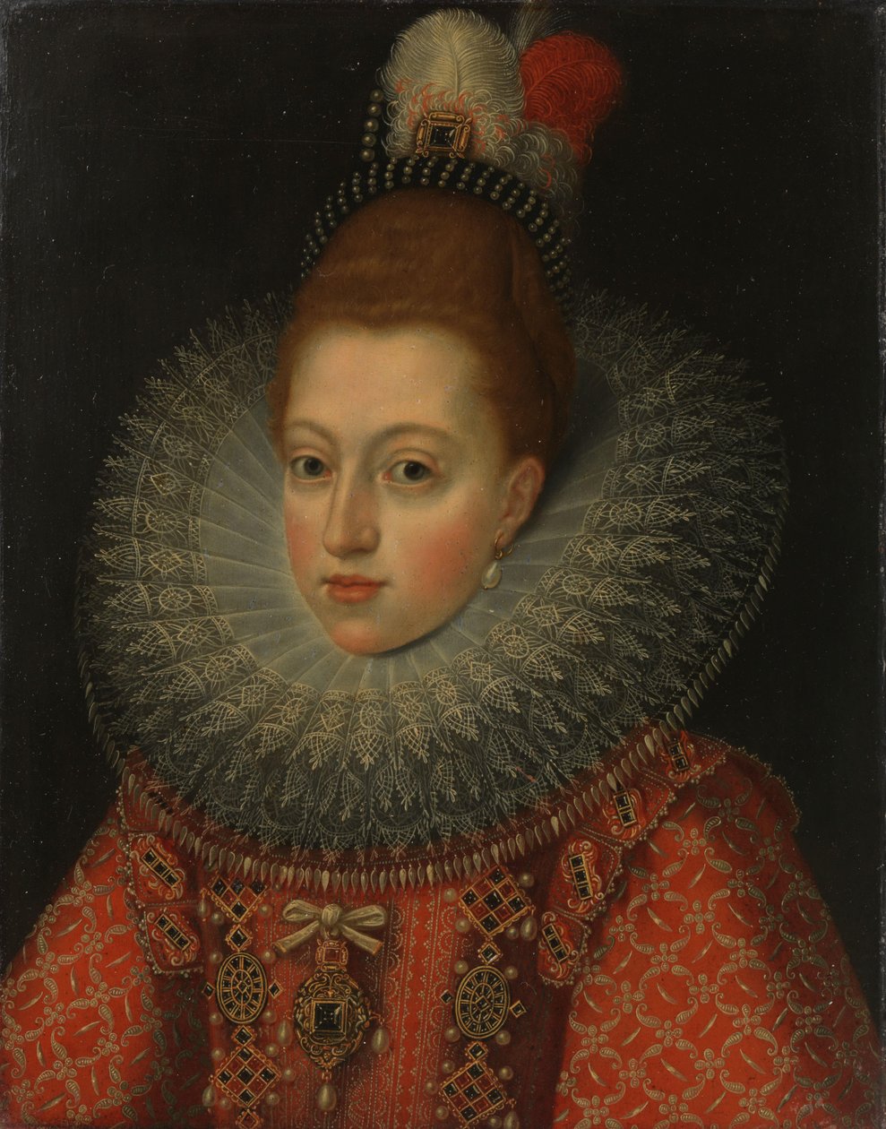 Portræt af Margaret af Østrig (1584-1611), dronning af Spanien af Anonymous