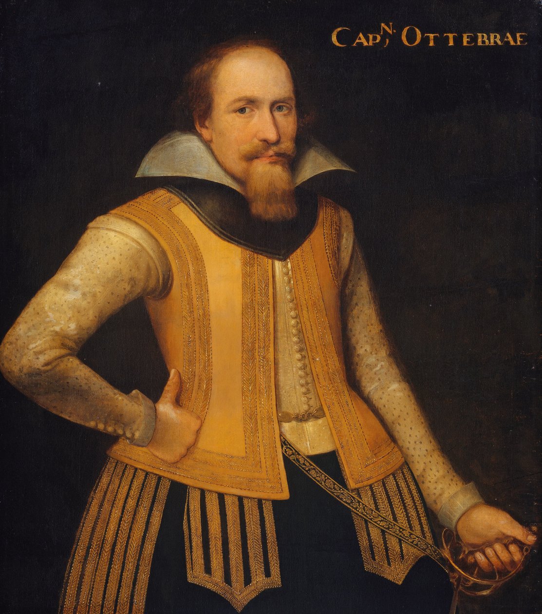Portræt af Otto Brahe, kaptajn for et kompagni af danskere til opdeling af Sjælland, trådt i tjeneste i Brandenburg i 1610 af Anonymous