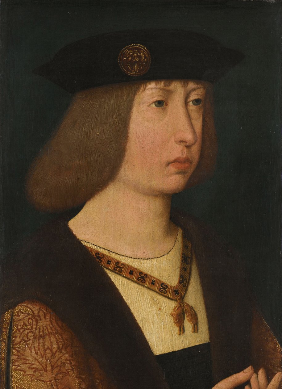 Portræt af Filip den Skønne, hertug af Bourgogne Filip den Skønne (1478-1506), ærkehertug af Østrig, hertug af Bourgogne af Anonymous