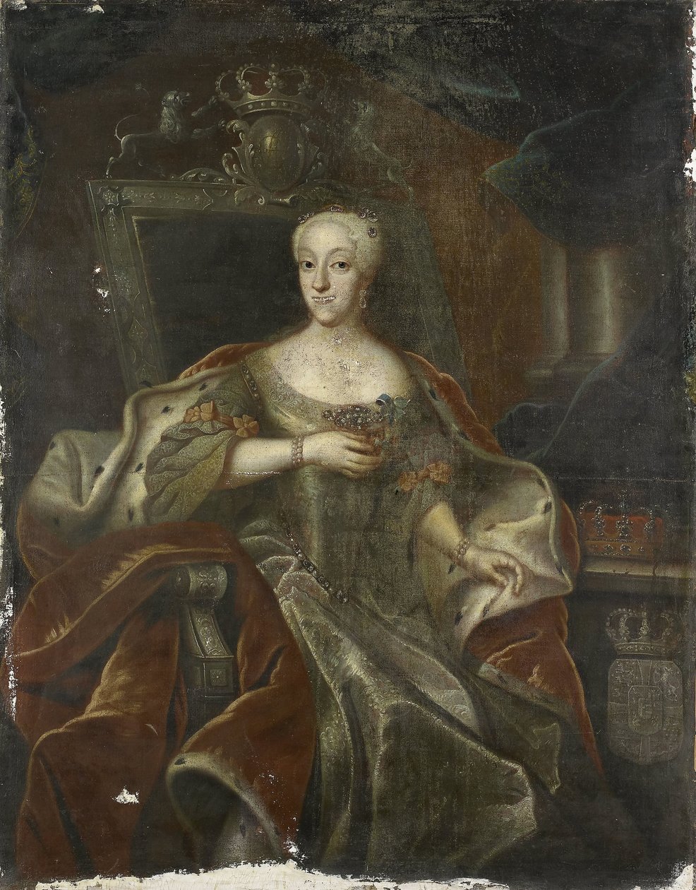 Portræt af prinsesse Charlotte Amalie, datter af Frederik IV, konge af Danmark af Anonymous