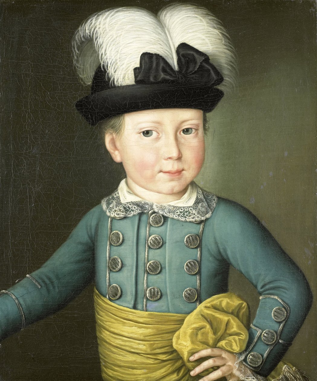 Portræt af William Frederick, Prins af Orange-Nassau, senere kong Vilhelm I, som et barn af Anonymous