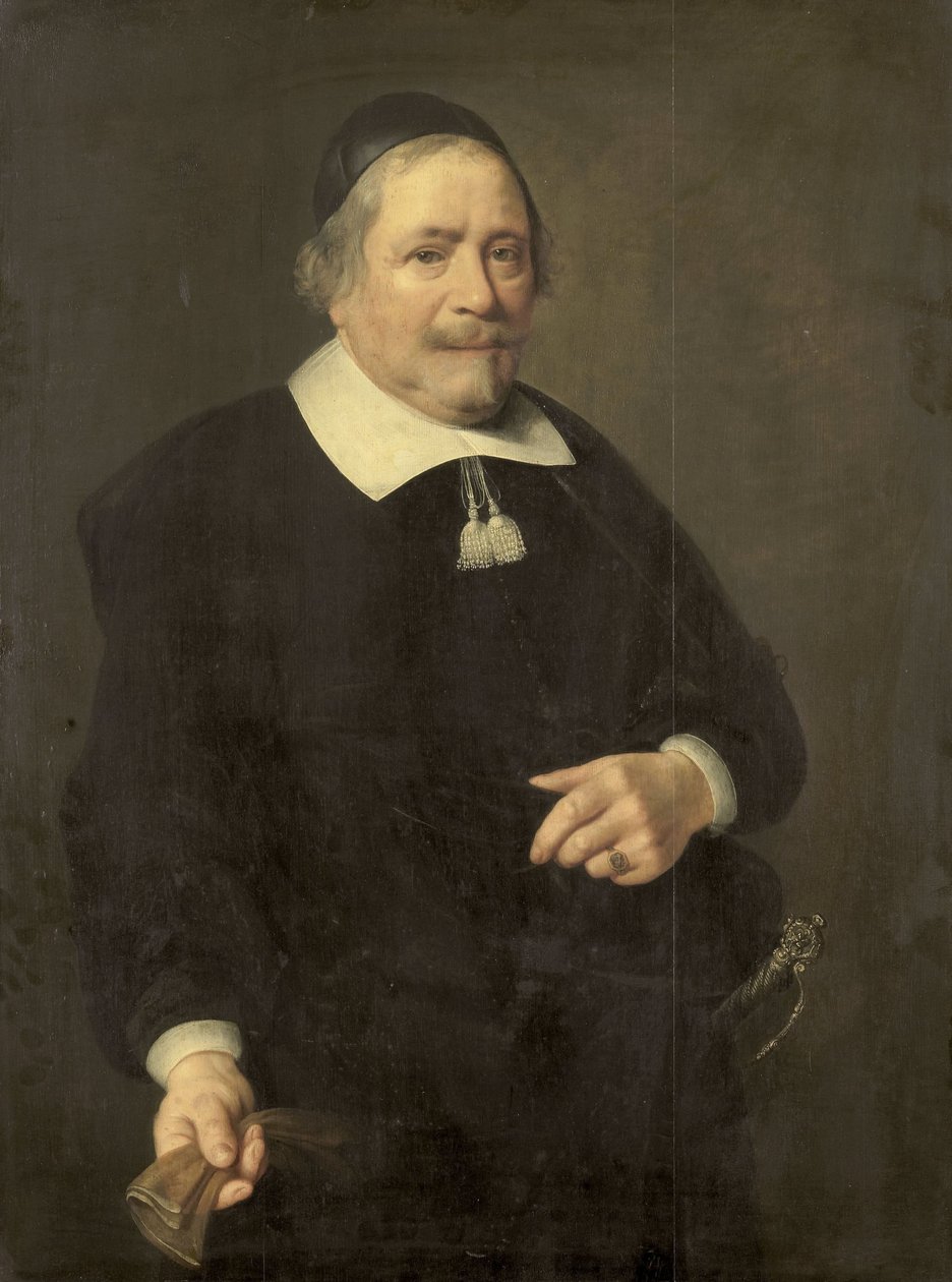 Portræt af en mand, formentlig Willem van de Velden, sekretær for Hugo de Groot af Anonymous