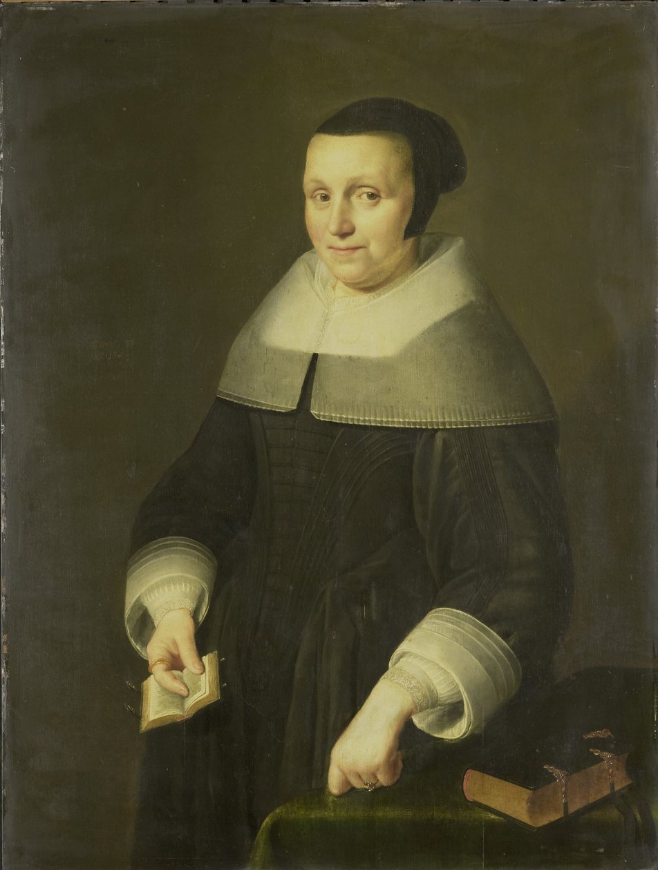 Portræt af en kvinde, muligvis Elsje van Houweningen, Hustru til Willem van de Velden af Anonymous