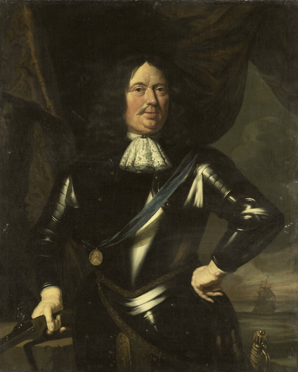 Portræt af en admiral, muligvis Adriaen Banckert, viceadmiral af Zeeland af Anonymous