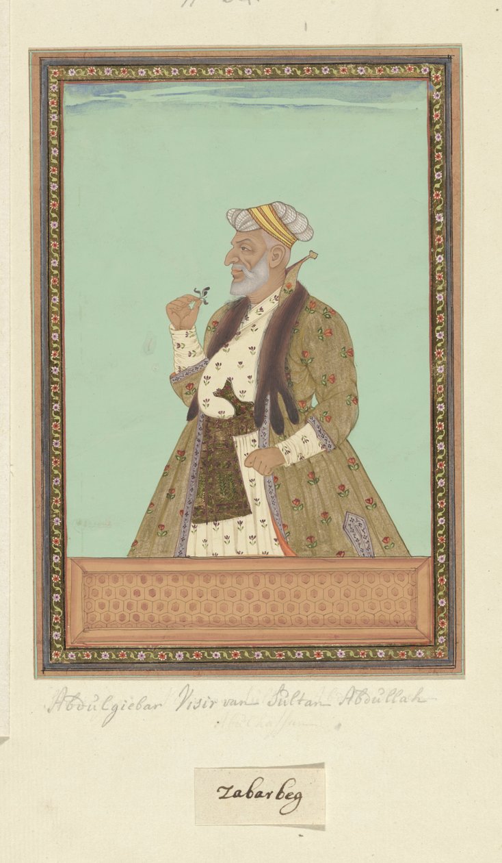 Portræt af Abd al-Jabbar, som var Sultan Abdullahs vesir af Anonymous
