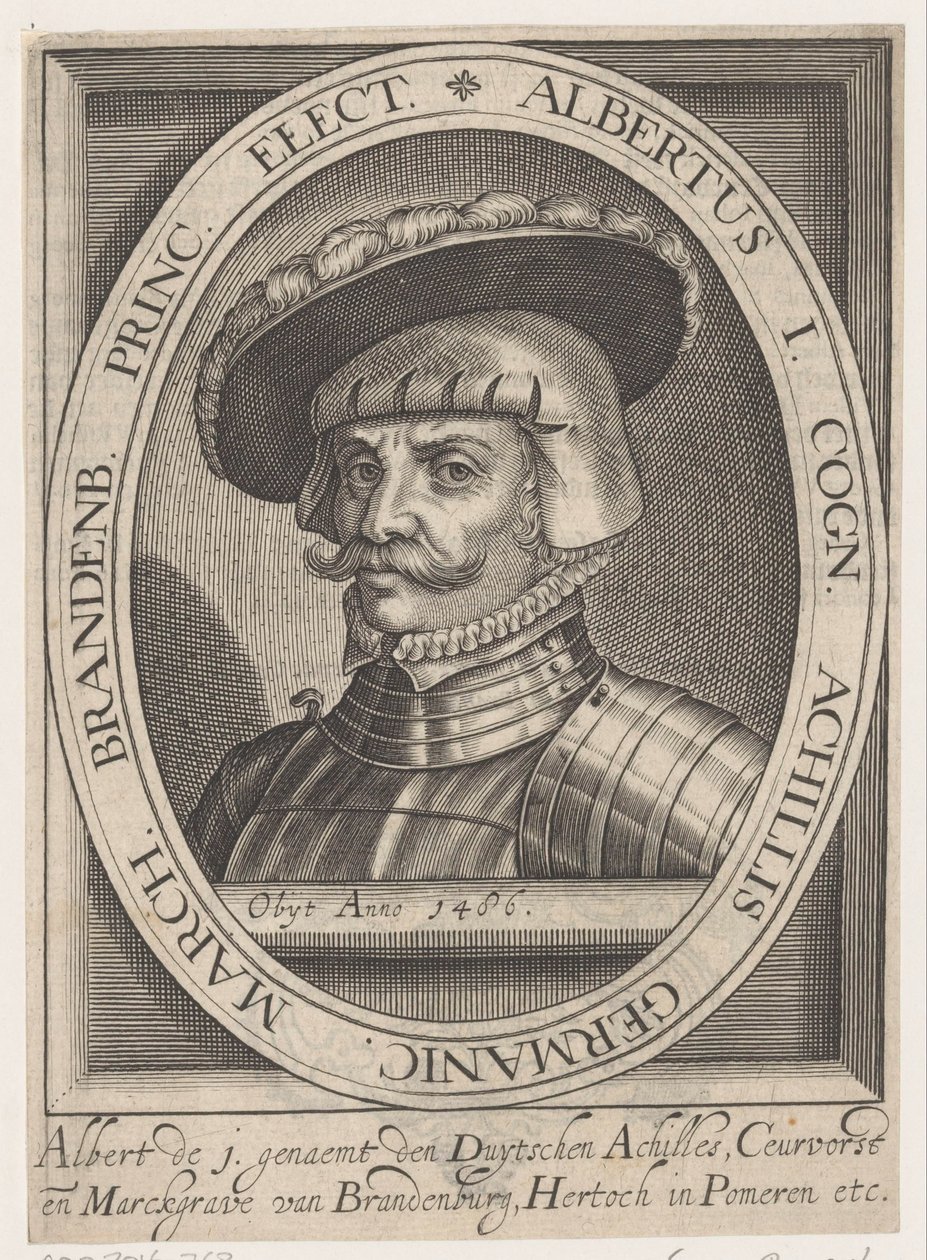 Portræt af Albrecht III Achilles, kurfyrste af Brandenburg af Anonymous