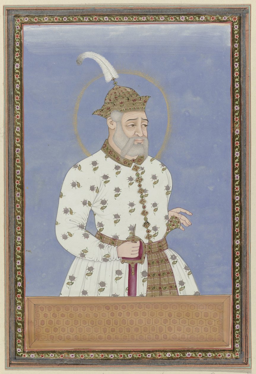 Portræt af Bara Malik; han var første vesir for sultanen, der regerede byen Bidar (?); senere blev han hersker over Golconda og grundlagde Golconda af Anonymous