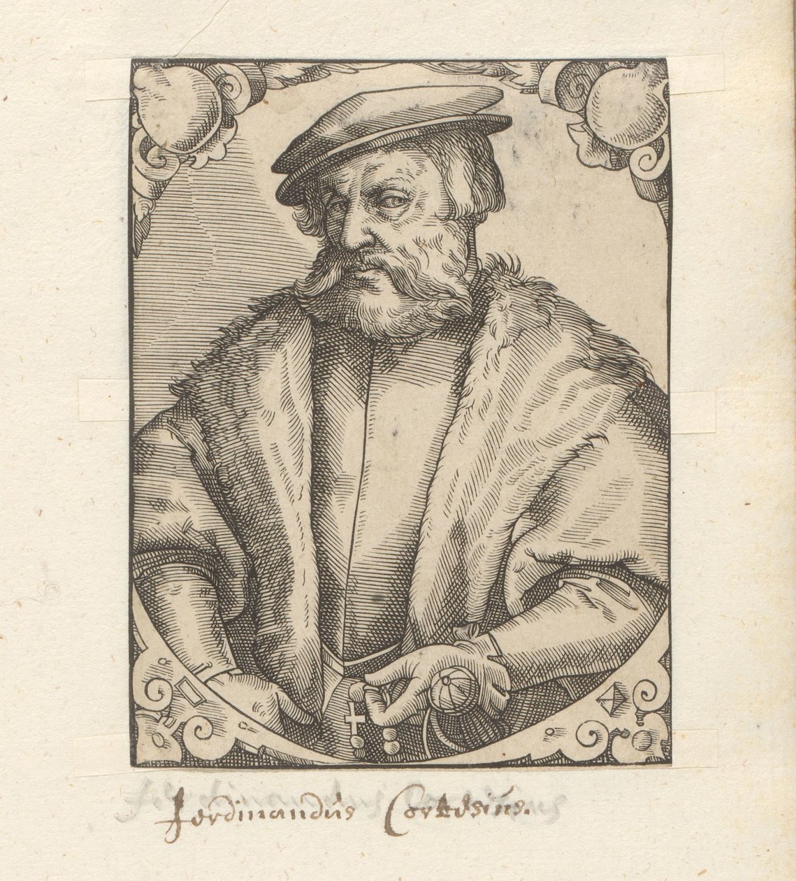 Portret af Hernán Cortés af Anonymous