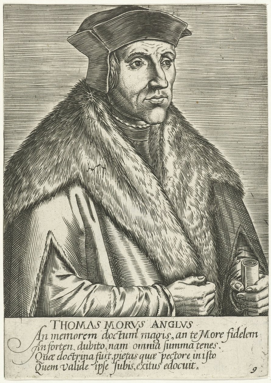 Portret af Thomas More Thomas Morvs Anglvs (titel på objekt) af Anonymous