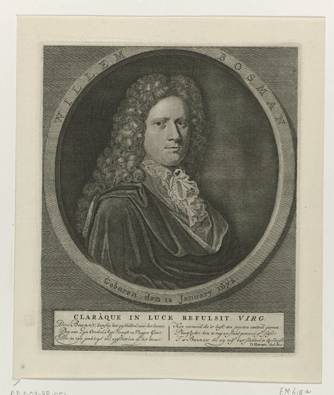 Portræt af Willem Bosman af Anonymous