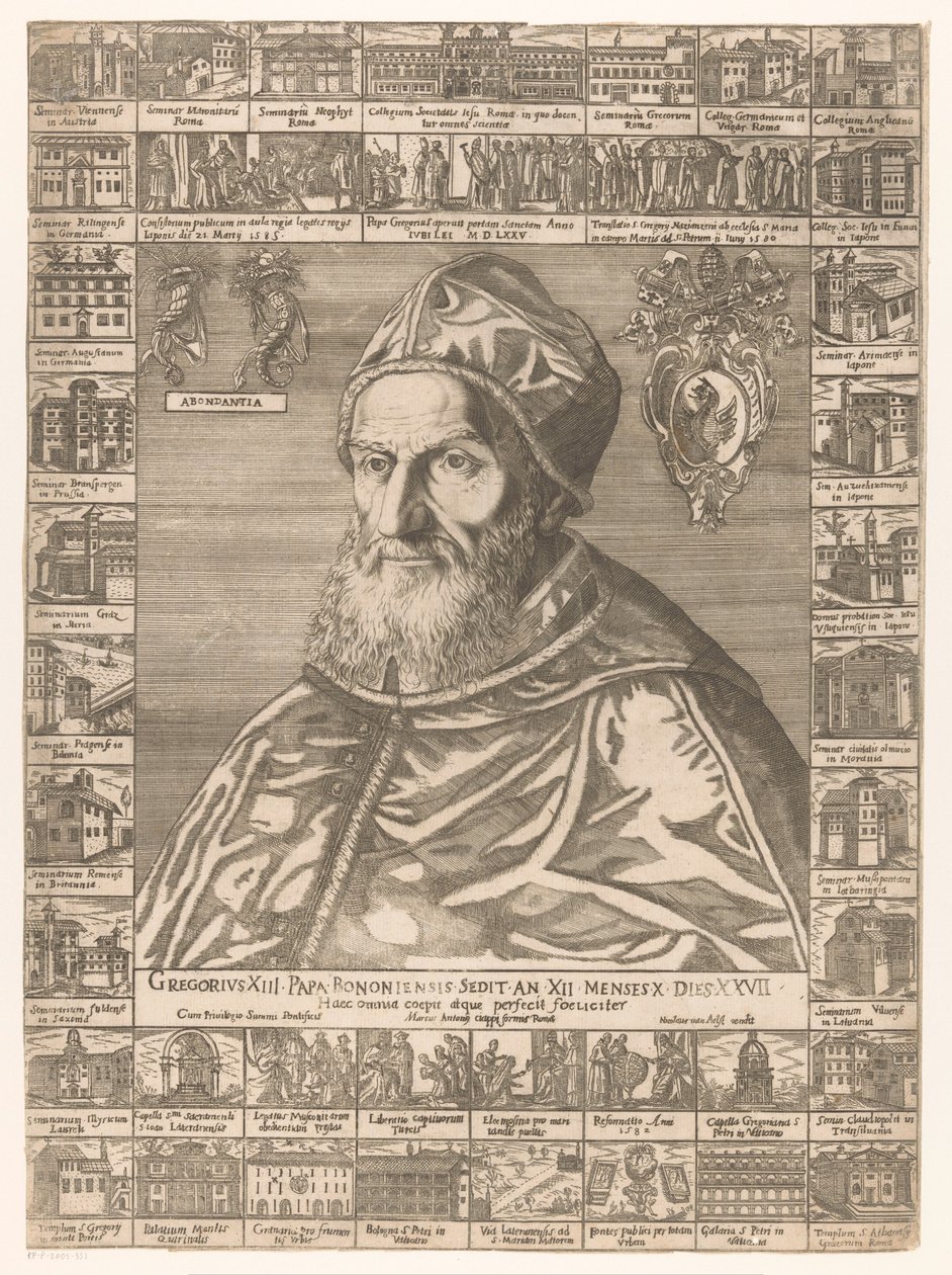 Portret van paus Gregorius XIII af Anonymous