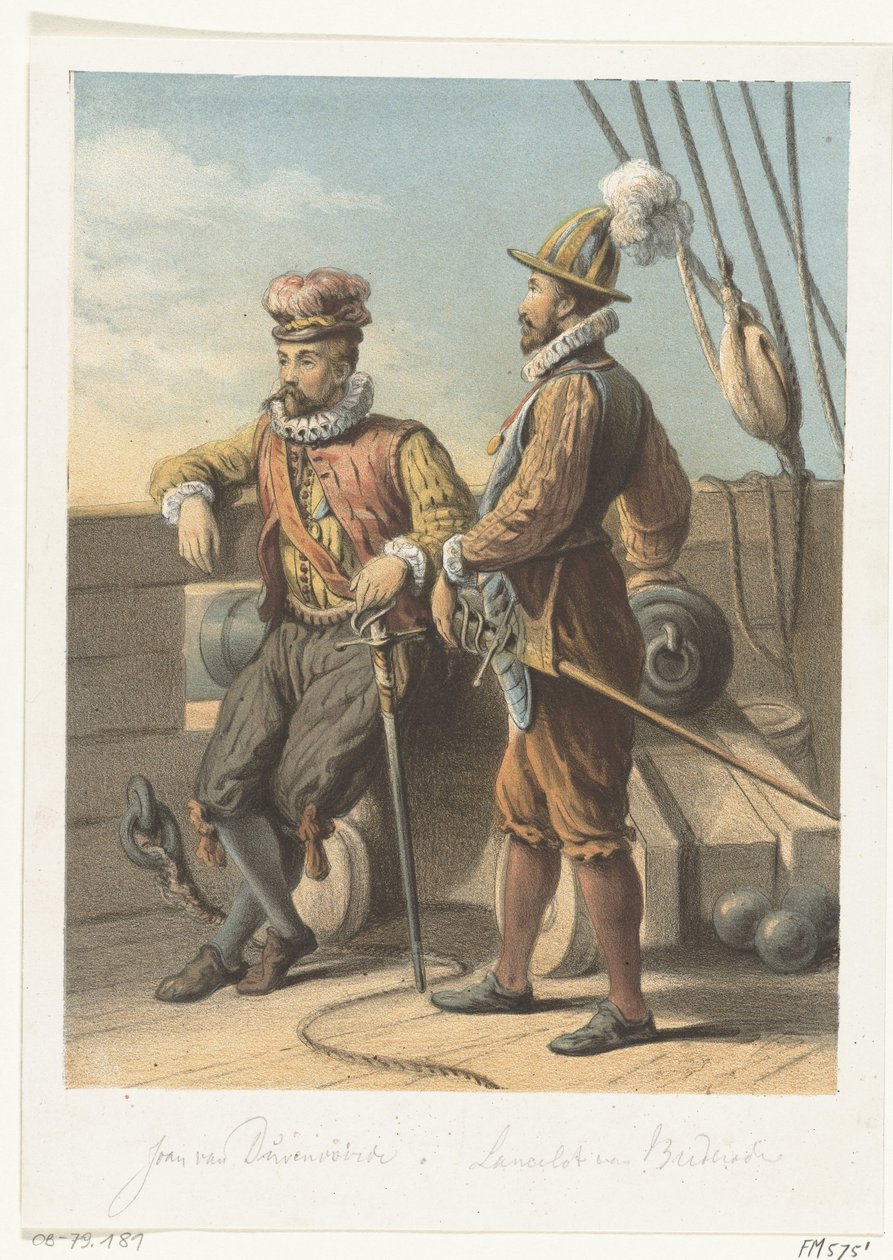 Portrætter af vandtiggerne Jan van Duivenvoorde og Lancelot van Brederode, 1572 af Anonymous