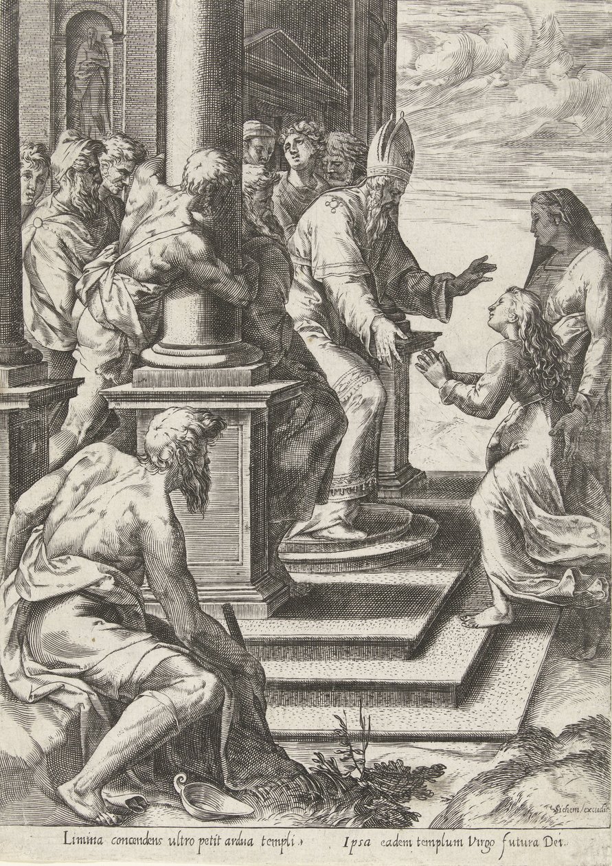 Præsentation af Maria i templet af Anonymous