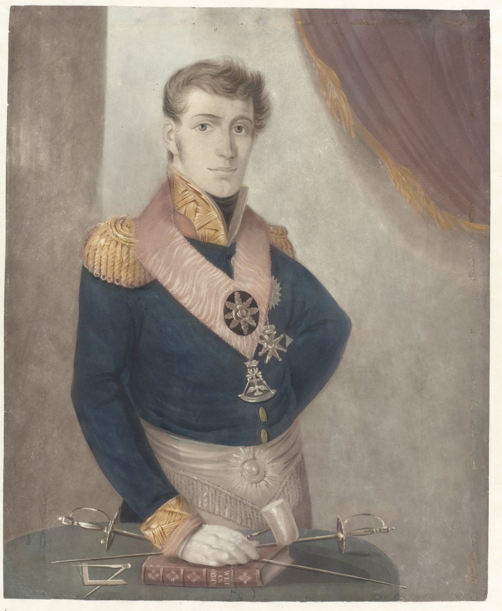 Prins Frederik af Holland som frimurernes stormester, 1817 af Anonymous