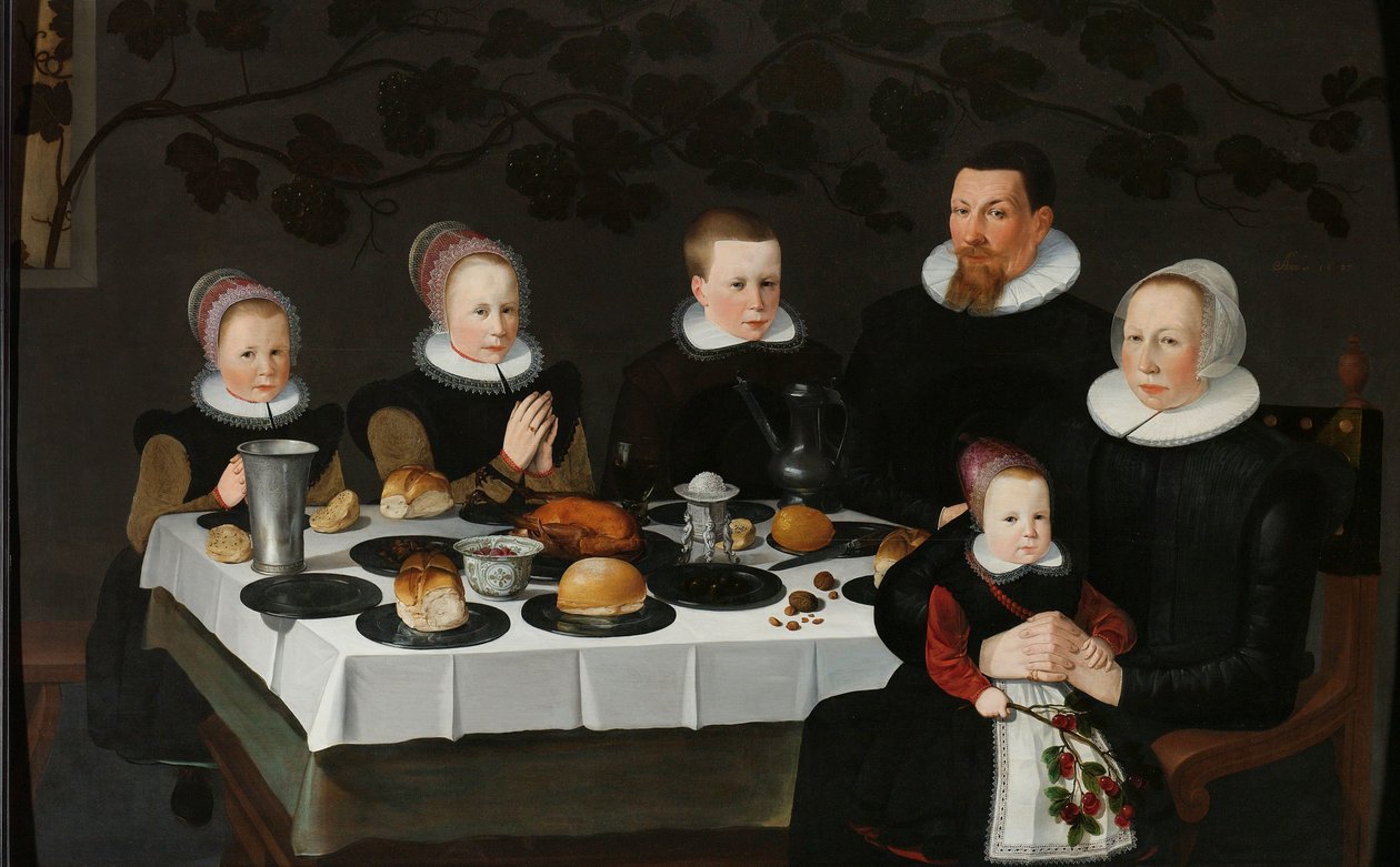 Velstående calvinistisk familie Familieportræt af Anonymous