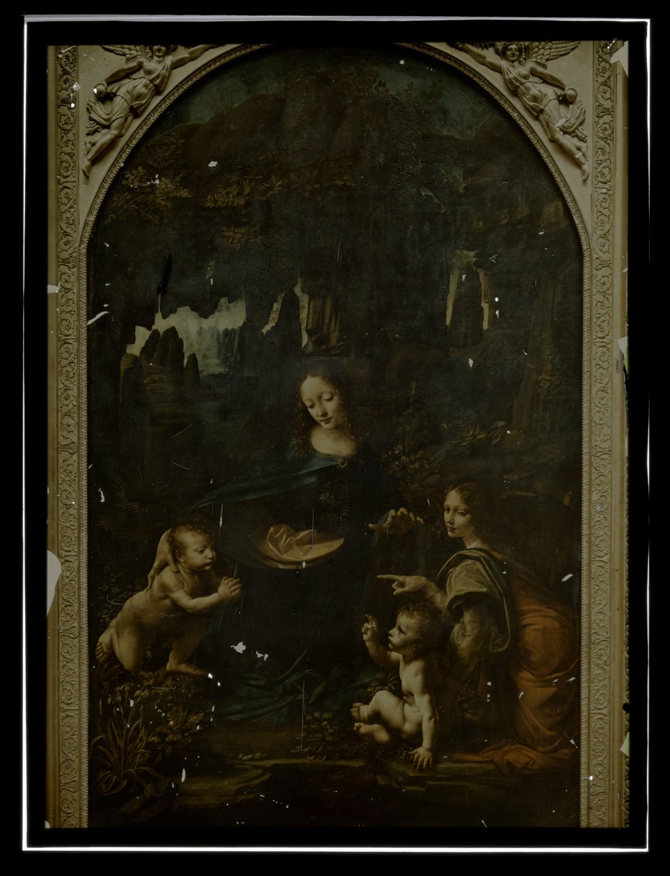 Gengivelse af Leonardo da Vinci, Virgin on the Rocks, Louvre af Anonymous