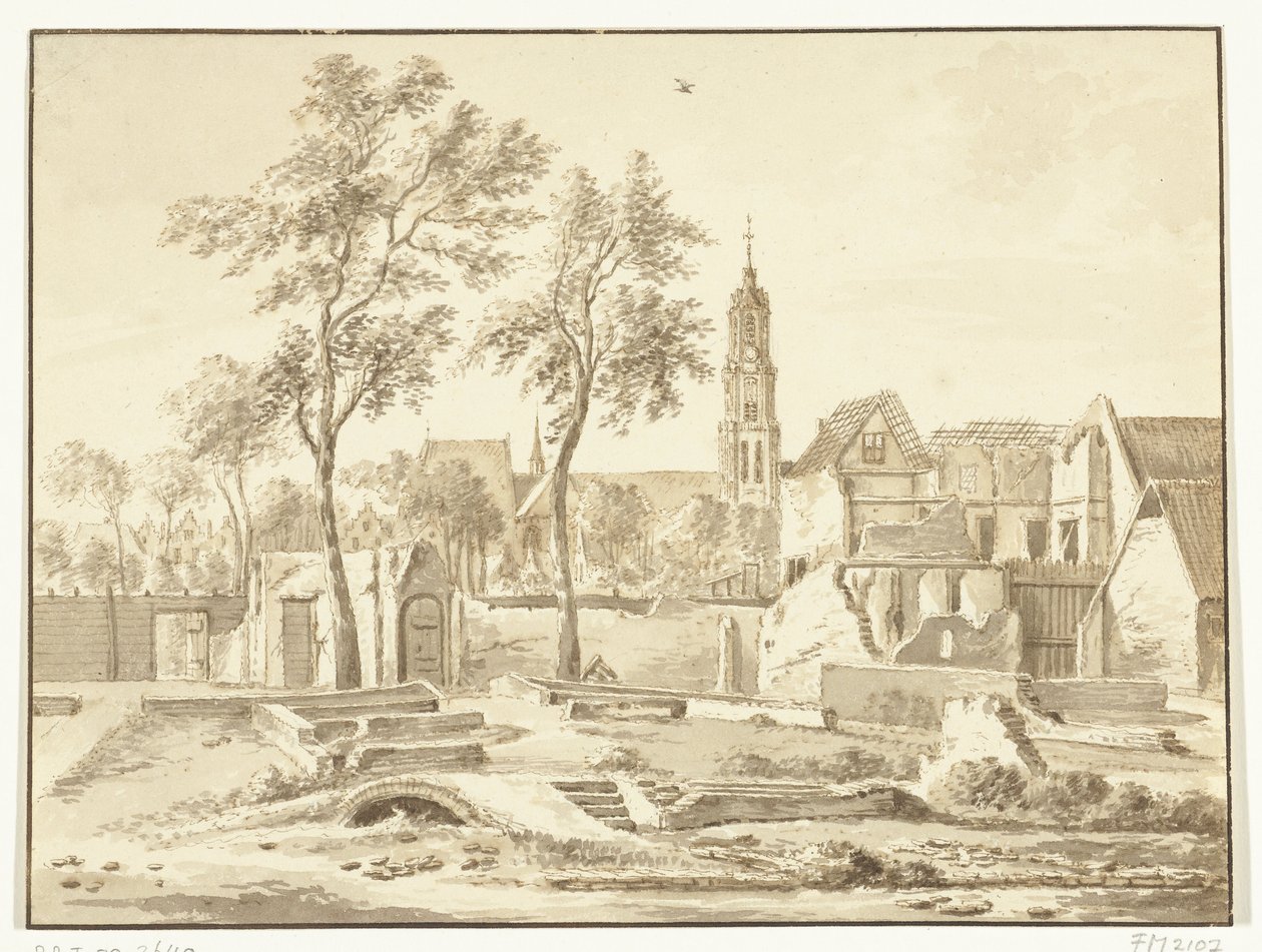Ruin i Delft efter krudtkatastrofen, 1654 af Anonymous