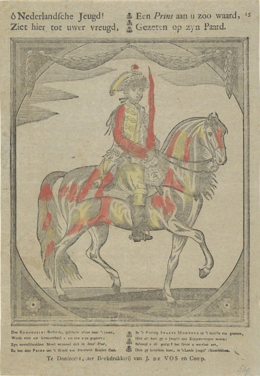 Ridesportræt af William V, Prins af Orange-Nassau af Anonymous