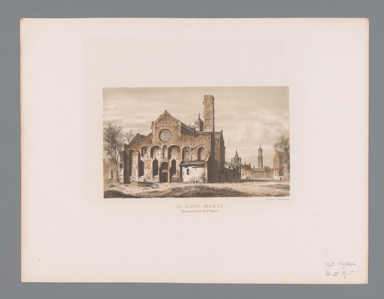 Ruinerne af Mariakirken i Utrecht Sainte-Marye (titel på objekt) af Anonymous