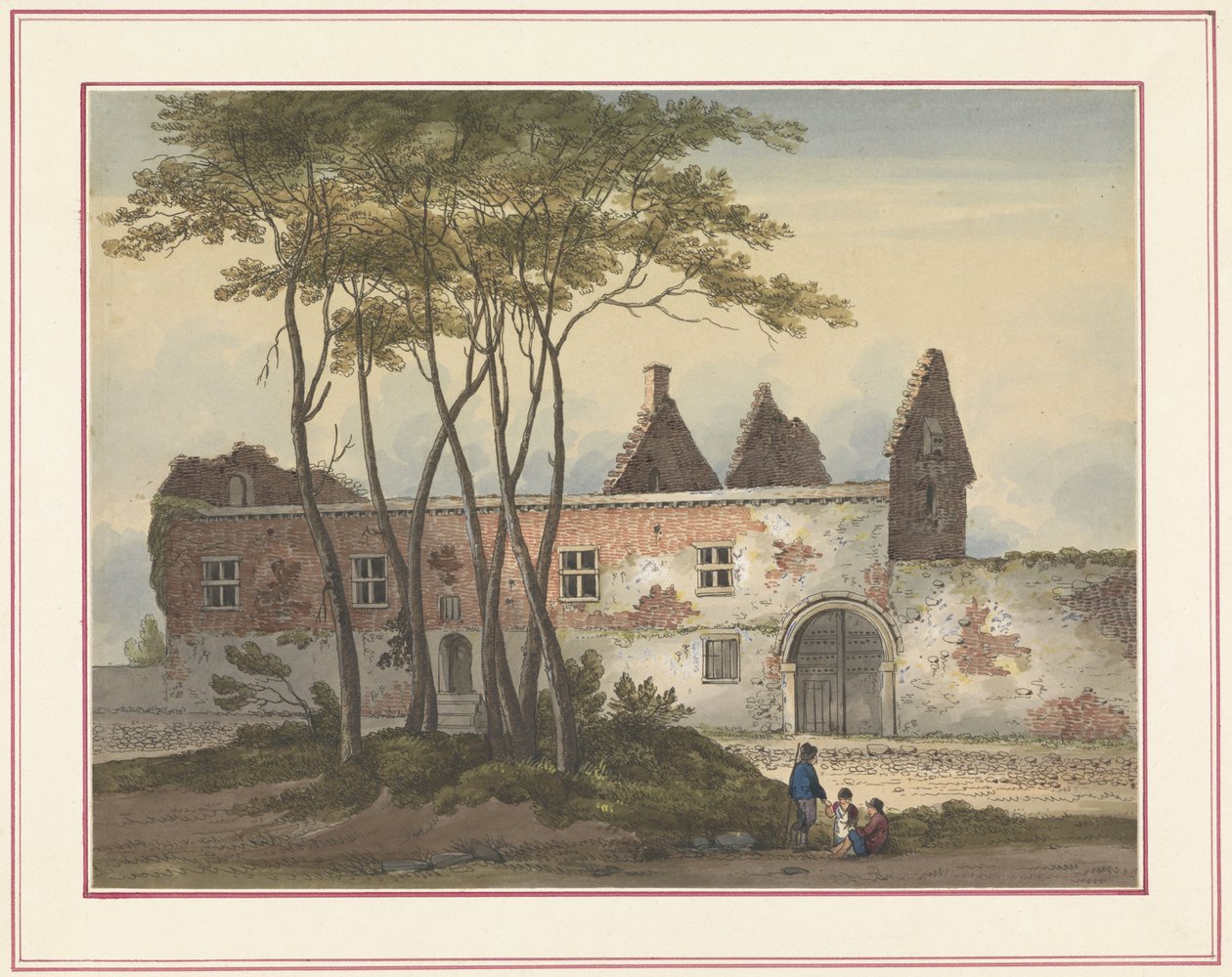 Ruin af gården Le Caillou Syv plader af Waterloo og dens omgivelser (serietitel) af Anonymous
