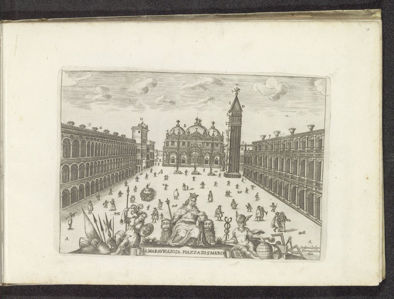 San Marcoplein i Venedig Den vidunderlige Piazza di San Marco (titel på objektet) af Anonymous