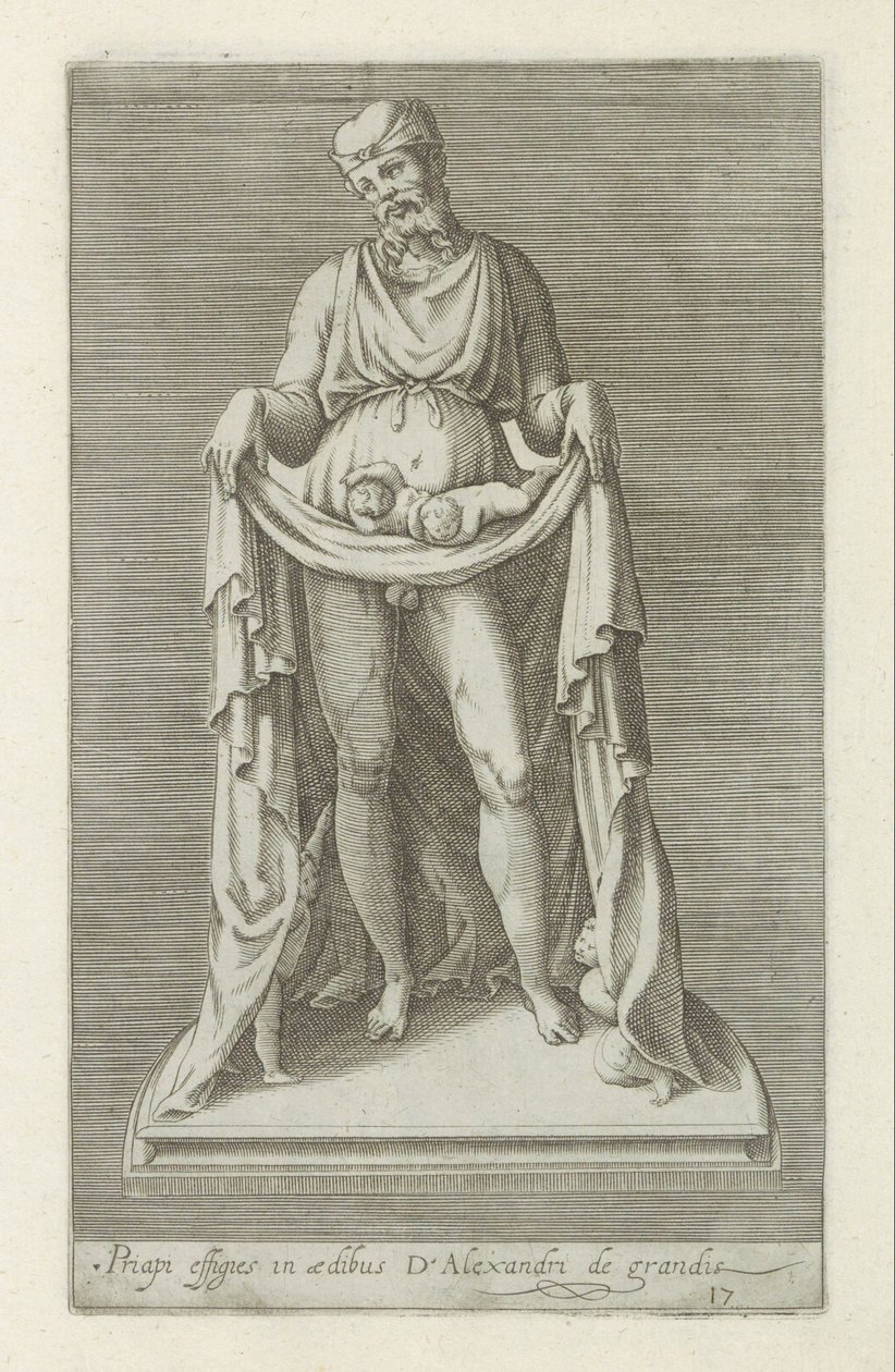 Skulptur af Priapus Afbildninger af Priapus i Alexander den Stores palads (titel på objektet) Antikke skulpturer i Rom (serietitel) Ikoner af de gamle statuer af byen Rom, som ses på offentlige steder (serietitel) af Anonymous