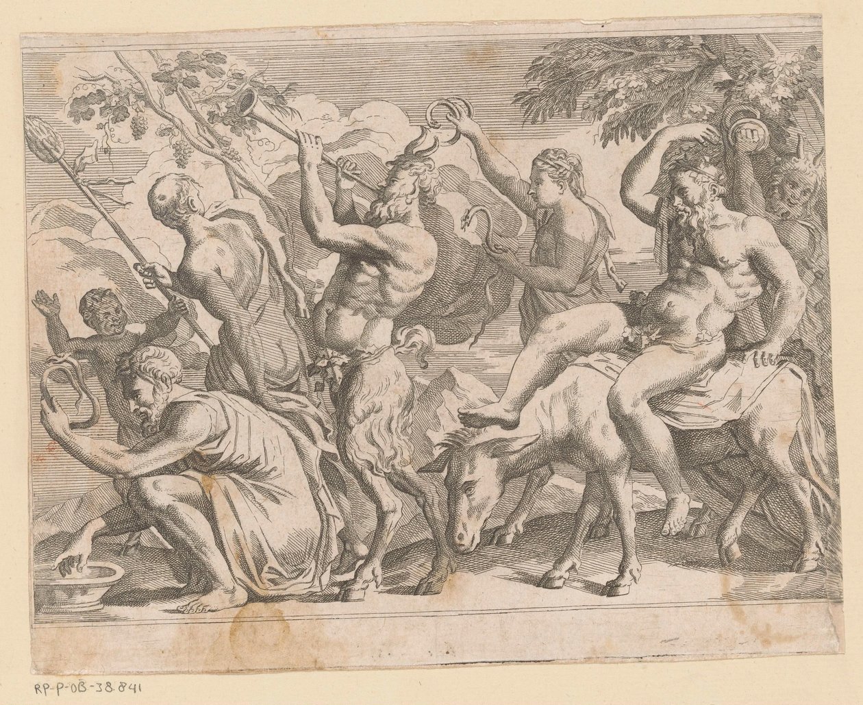 Silenus mødte saters en maenaden af Anonymous