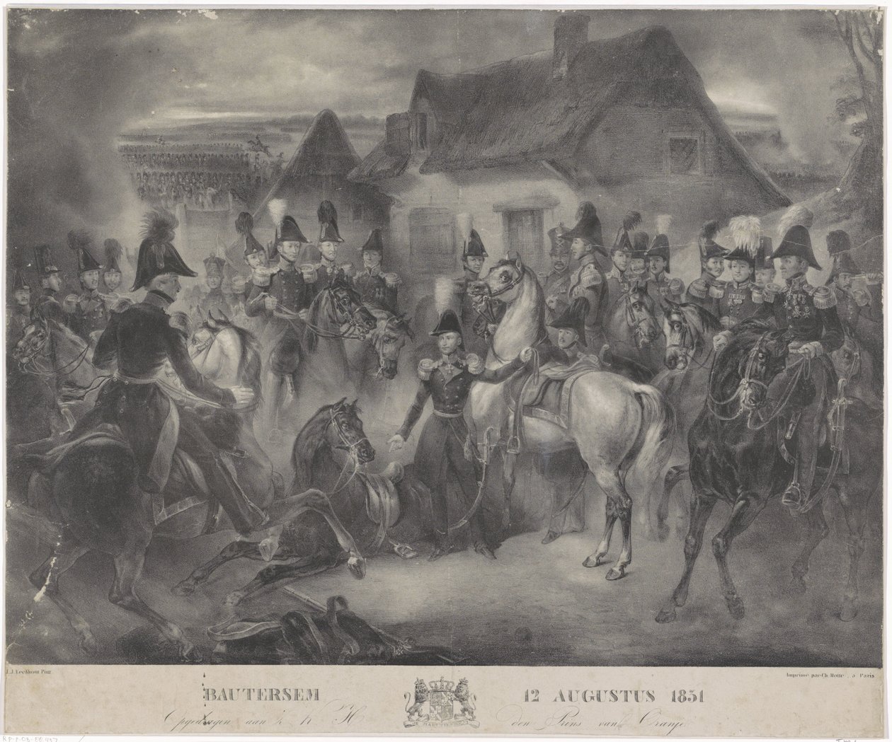 Slaget ved Boutersem, 1831 Bautersem 12. august 1831 (titel på objekt) af Anonymous
