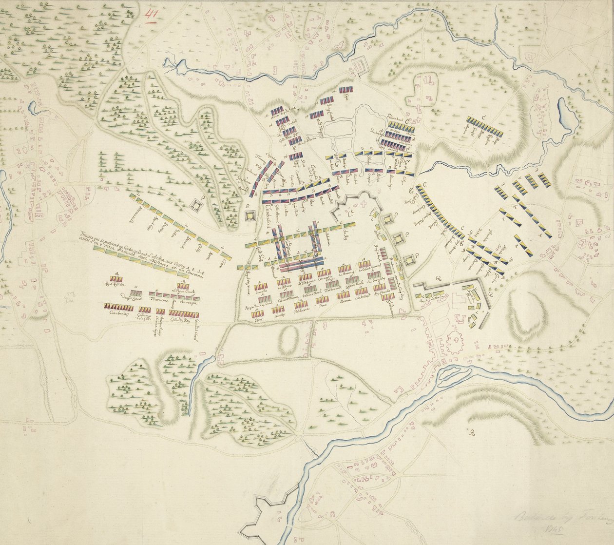 Slagordener ved slaget ved Fontenoy, 1745 af Anonymous