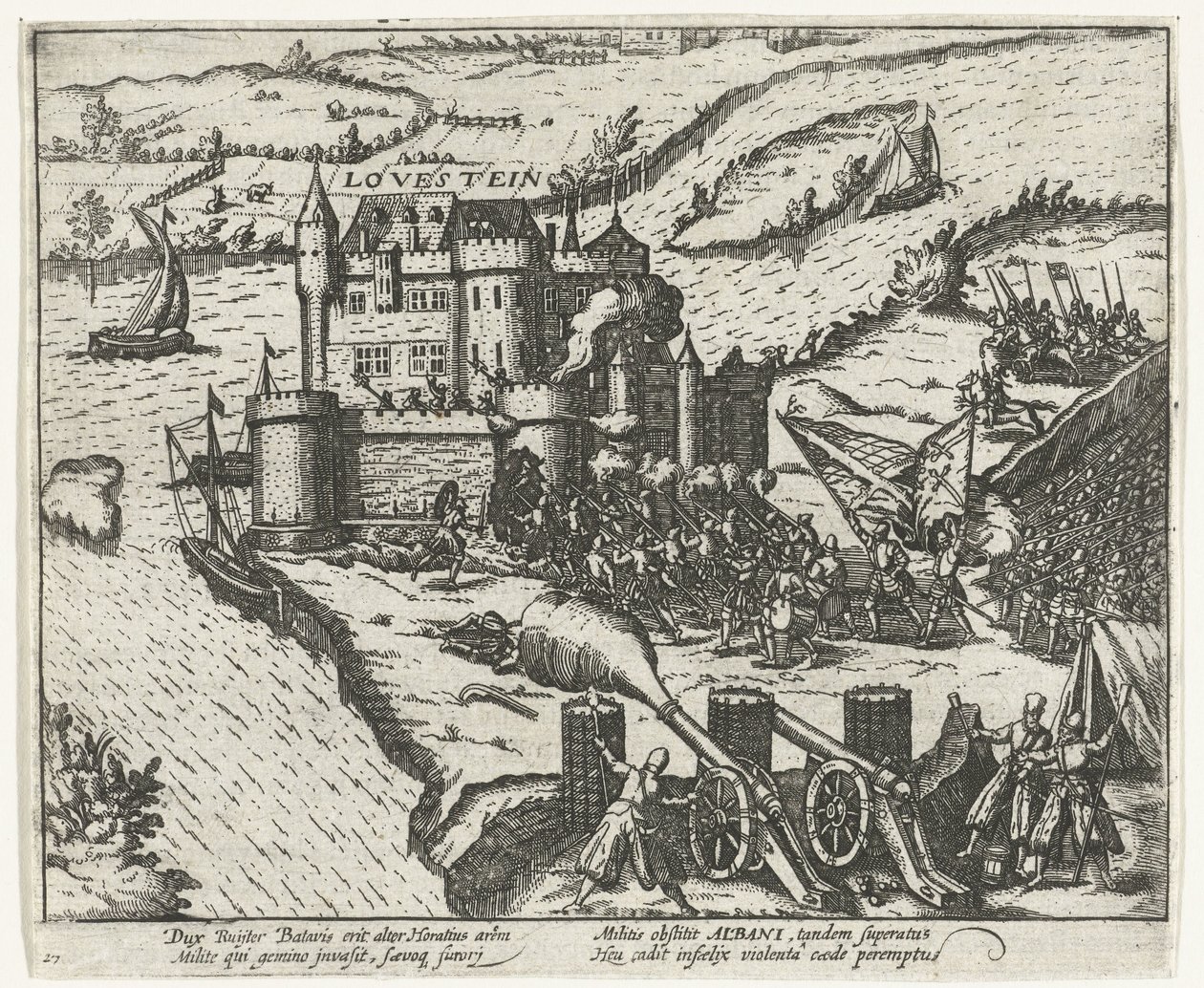 Loevestein Slot taget af Herman de Ruiter, 1570 af Anonymous