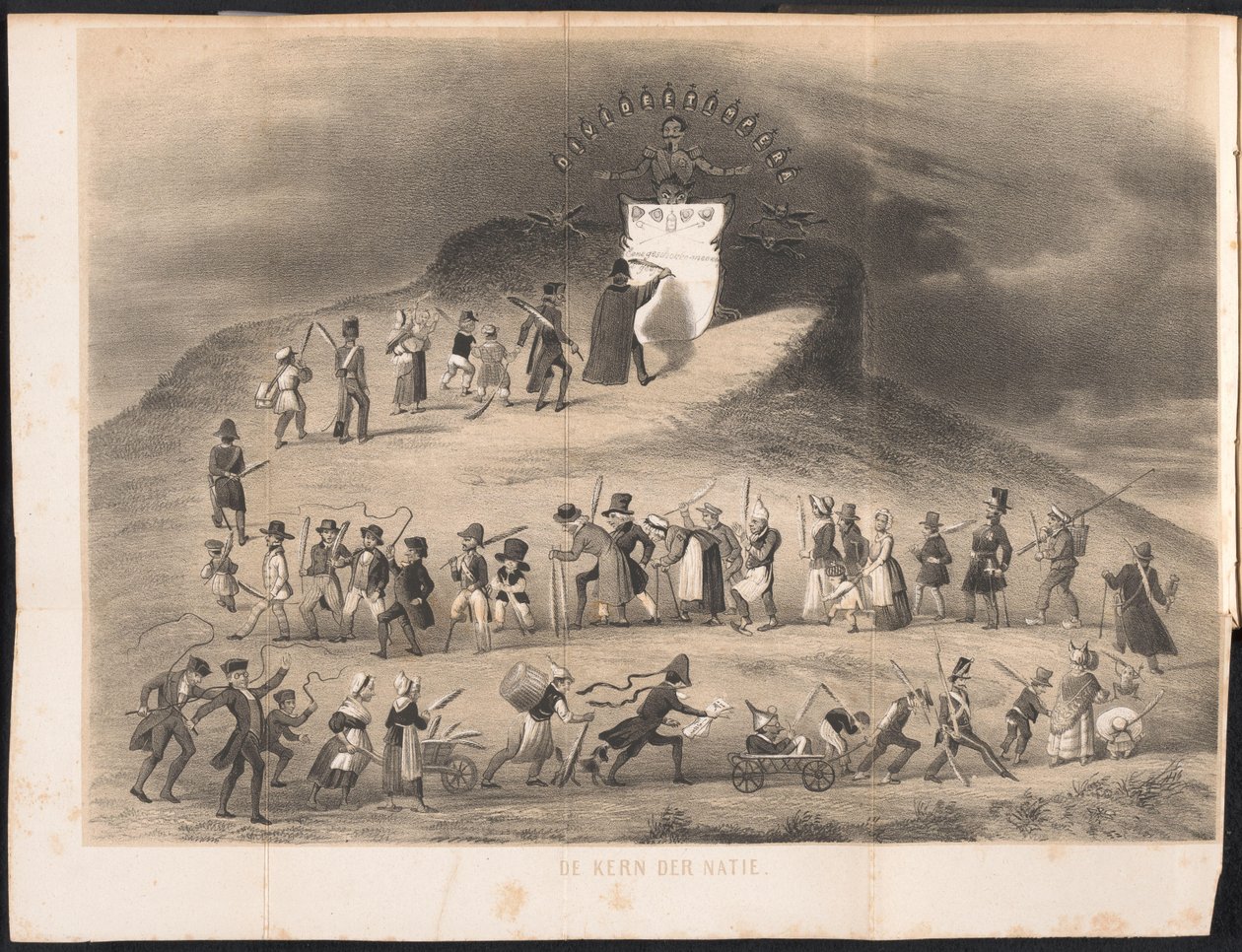 Tegnefilm i Leiden studenteralmanak, 1854 The Core of the Nation (titel på objekt) af Anonymous