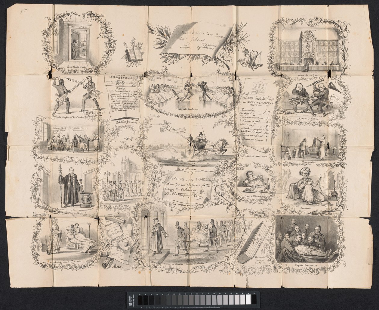 Tegnefilm i Leiden studenteralmanak, 1865 af Anonymous