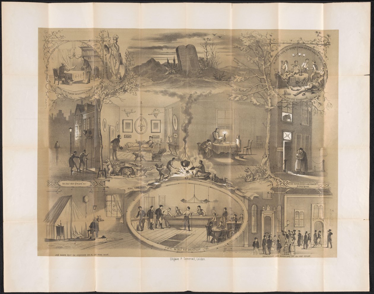 Tegnefilm i Leiden studenteralmanak, 1873 af Anonymous