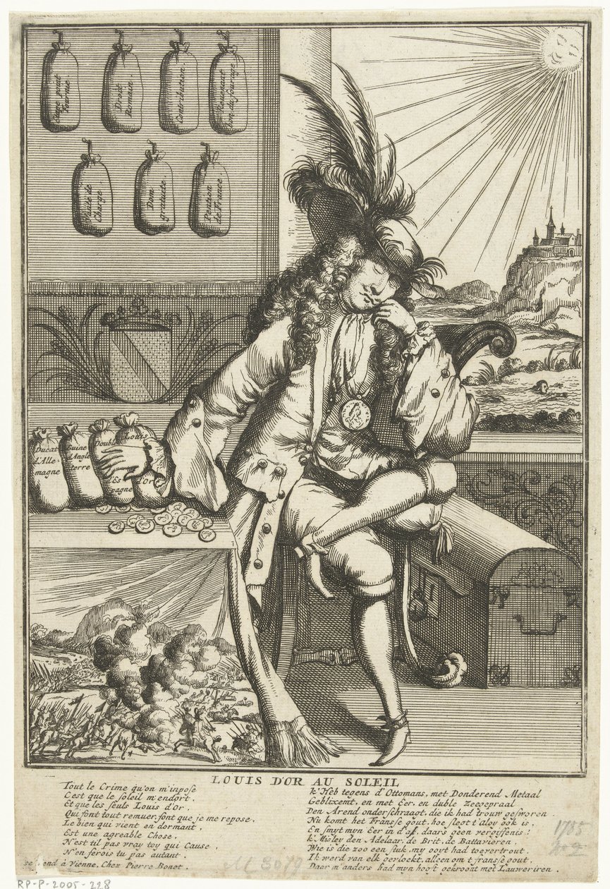 Tegneserie af Louis Willem van Baden-Baden, 1705 Louis D