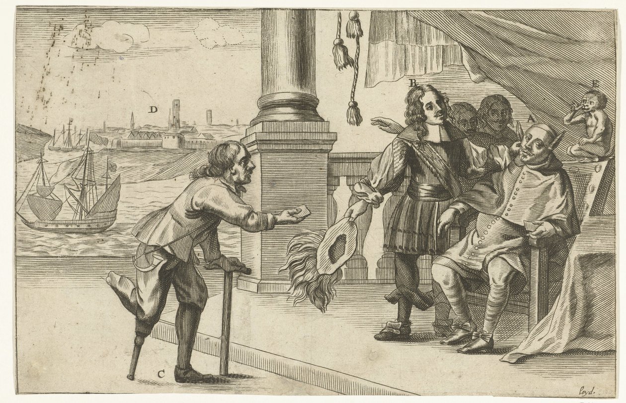 Tegneserie af det mislykkede angreb på Oostende, 1658 Dialogue of Ostenden (titel på objekt) af Anonymous
