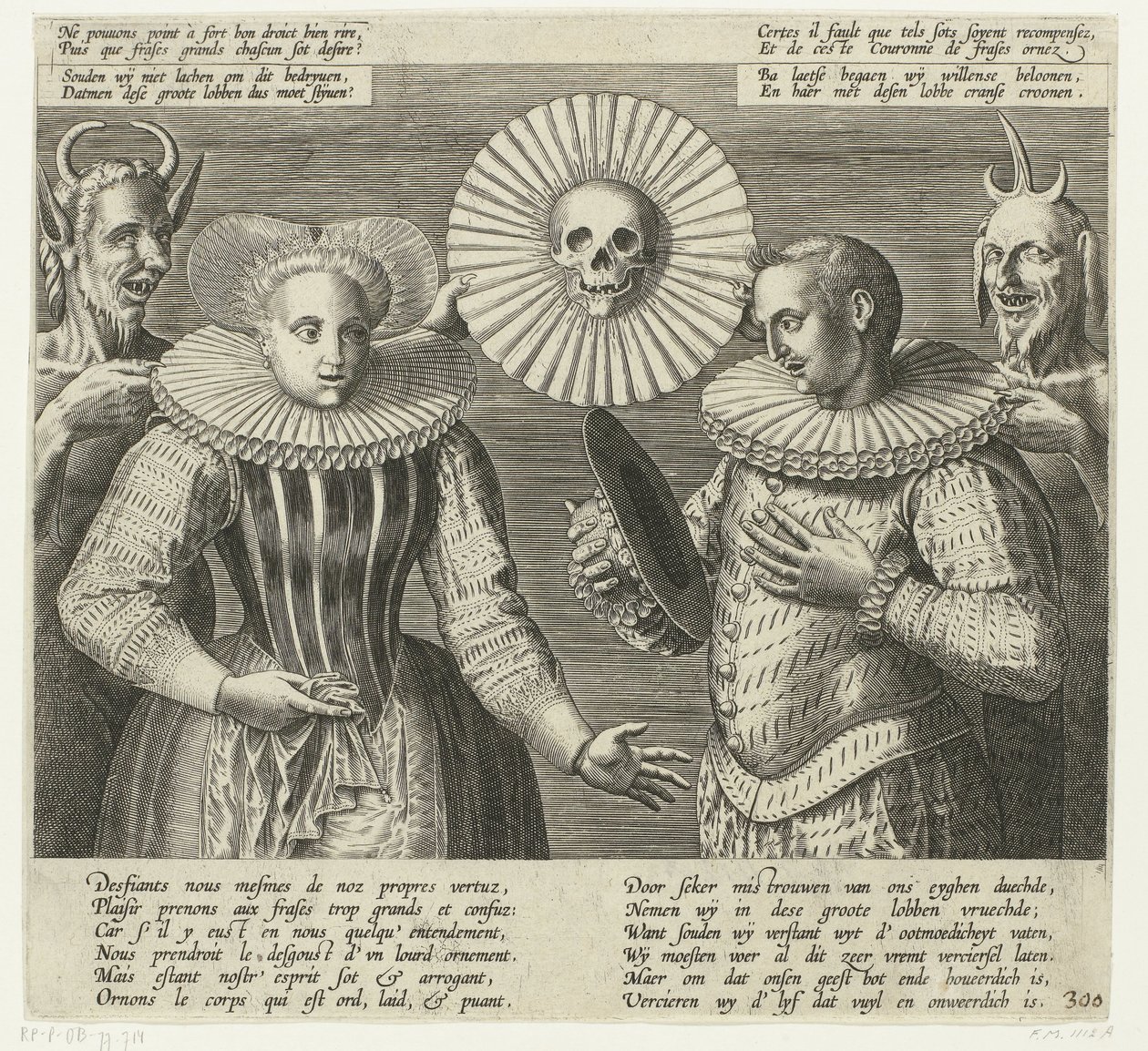 Tegnefilm på den stive ryg, ca. 1600 af Anonymous