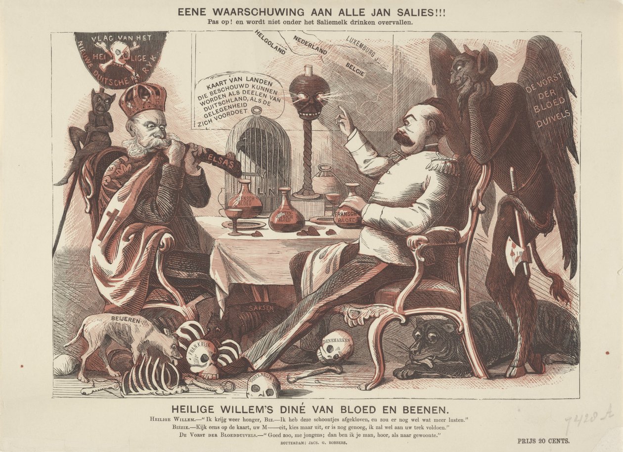 Tegneserie af kejser Wilhelm I og Bismarck, 1870 Saint William