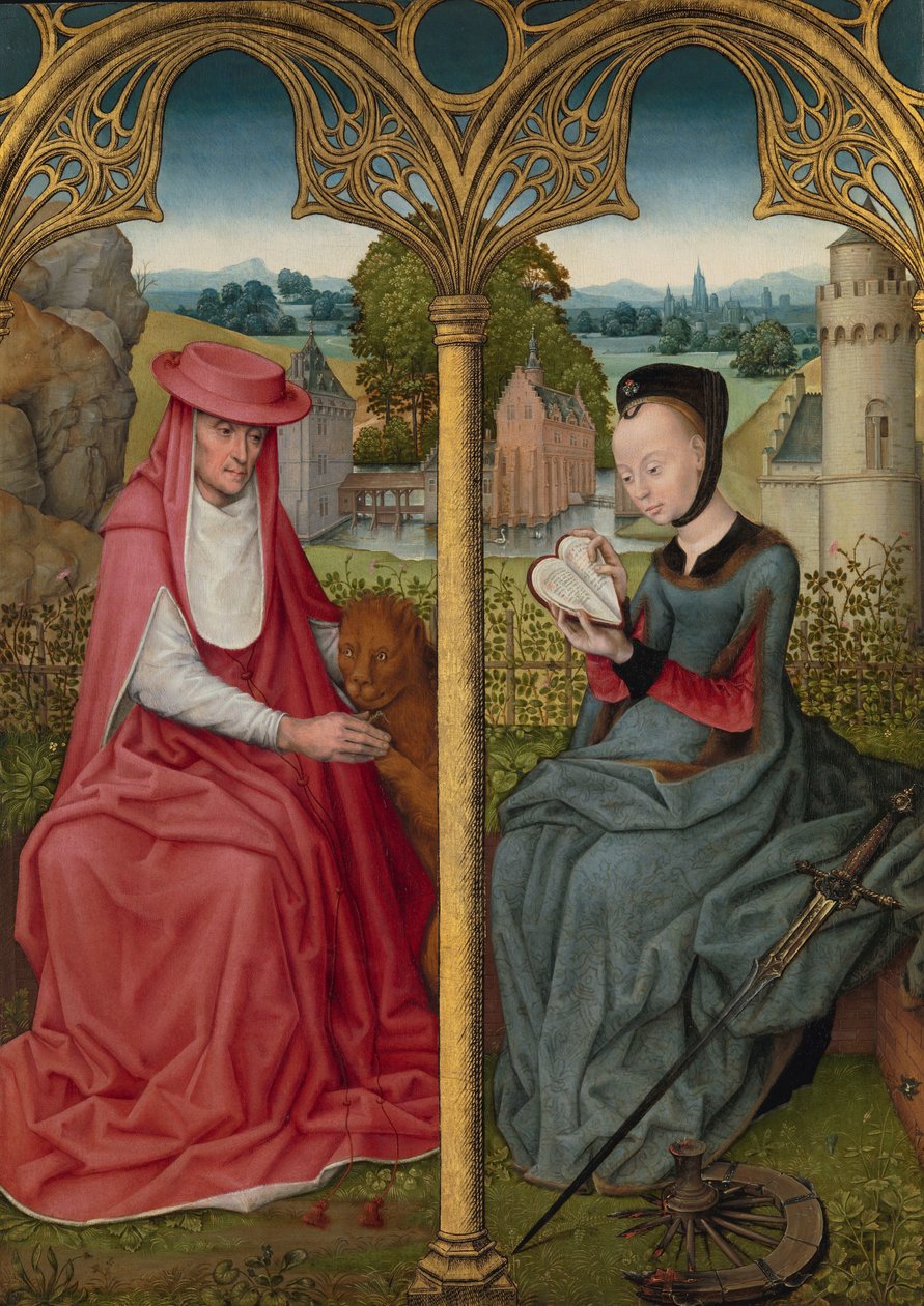 Sankt Jerome og Sankt Katarina af Alexandria Saint Jerome og Sainte Catherine af Anonymous