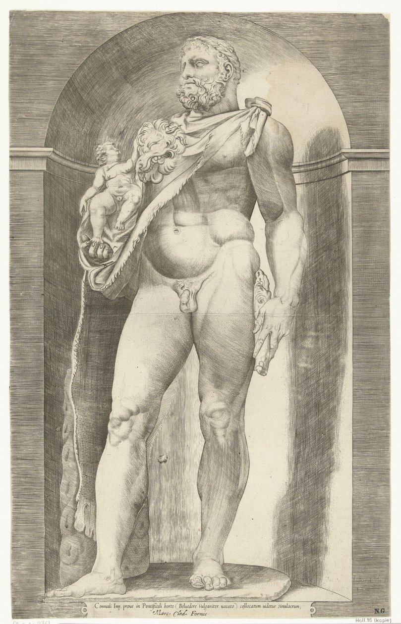 Statue af kejser Commodus som Hercules, Statue af Hercules og Telephos af Anonymous