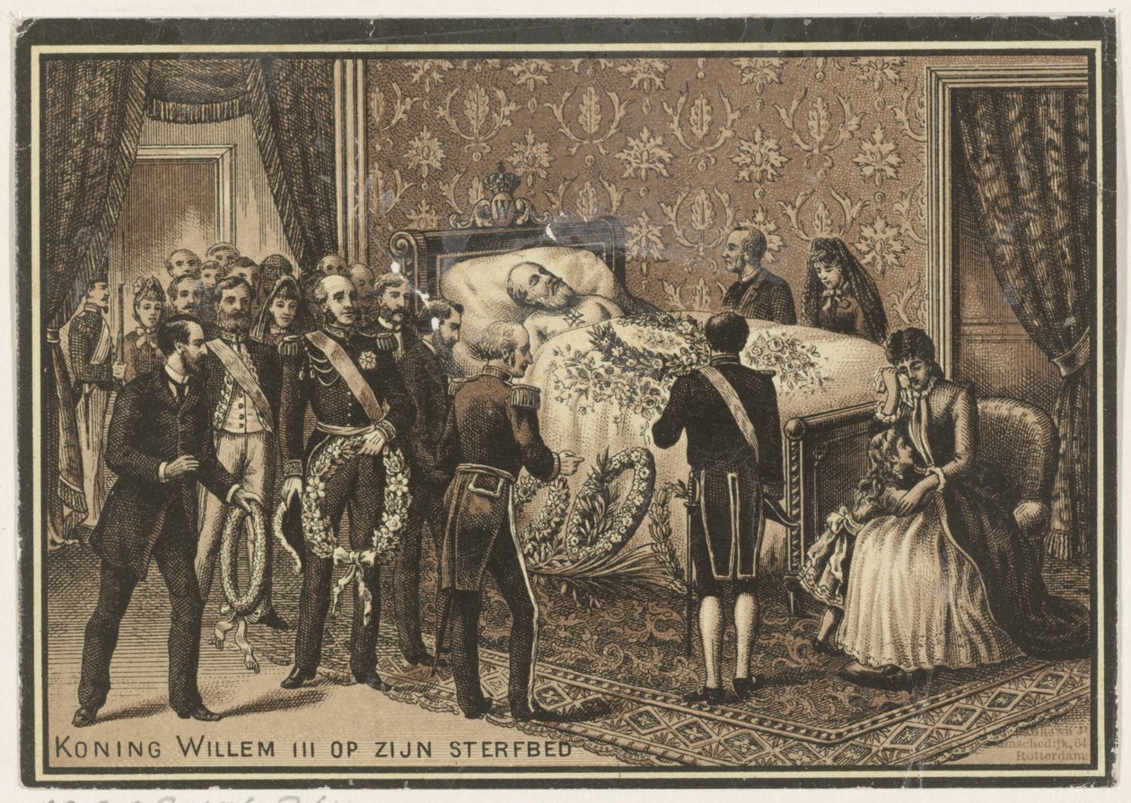 Dødslejet af William III, konge af Holland af Anonymous
