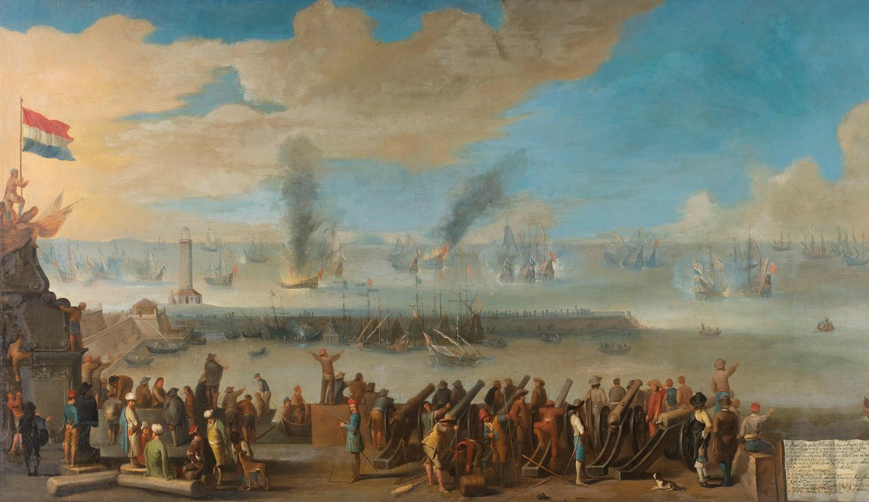 Slaget ved Livorno (14. marts 1653) af Anonymous