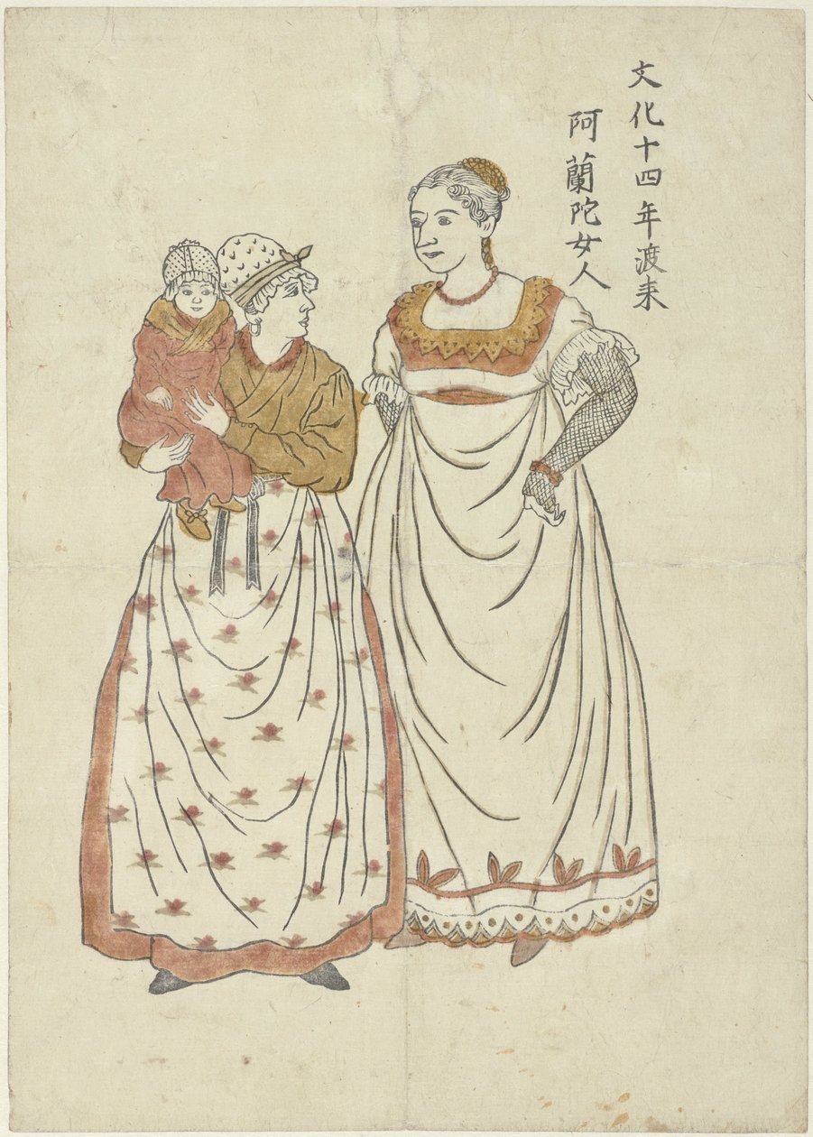 Titia, Petronella og Johannes Den hollandske kvinde, der ankom i 1817 (titel på objekt) af Anonymous
